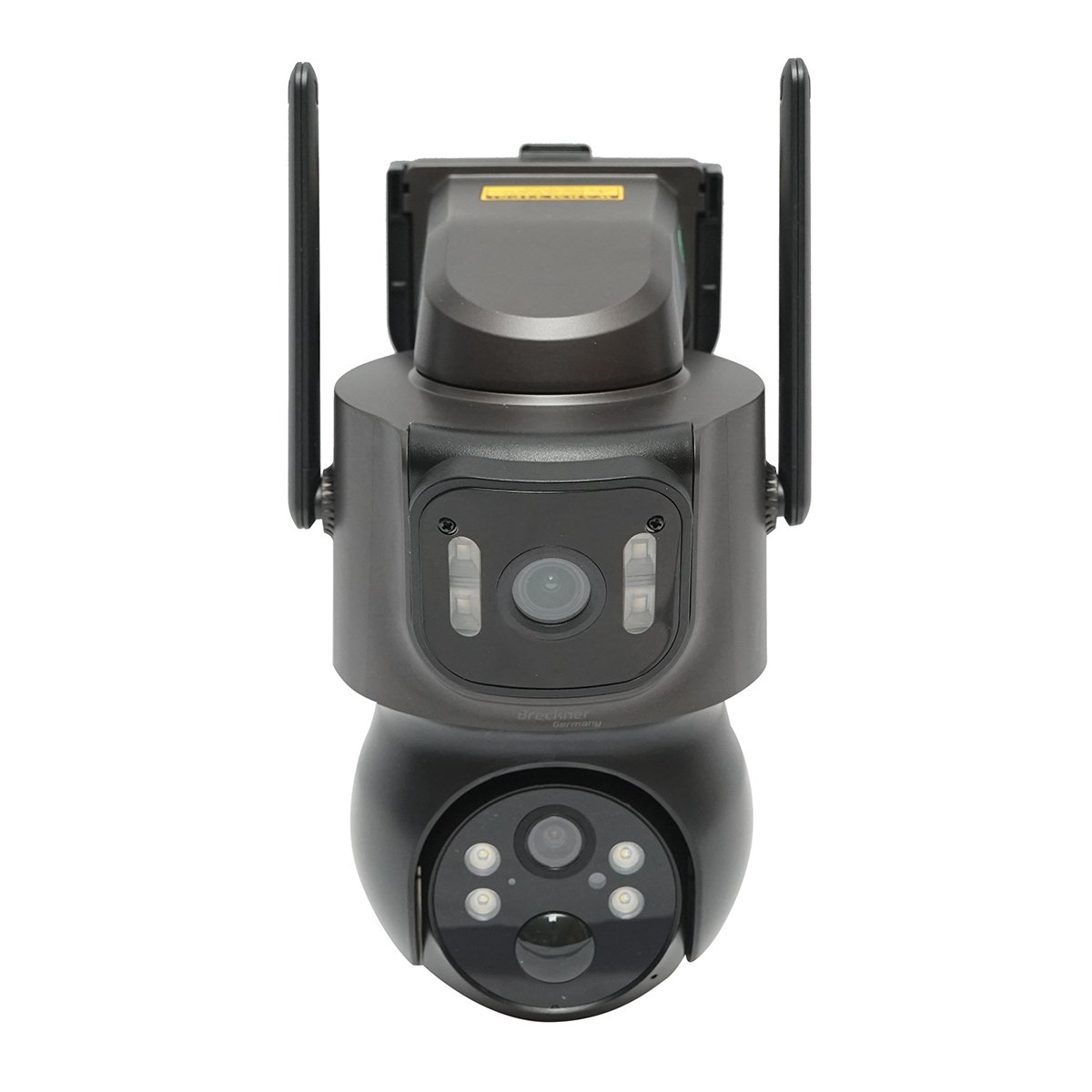 Camera supraveghere lentila duala 4 MP cu panou solar 7.6W, baterie 18650 incarcare rapida, WIFI 2.4 GHz, rotativa 360 grade PTZ cu senzor de miscare, detectie umana PIR, alarma, night vision si aplicatie iCSee